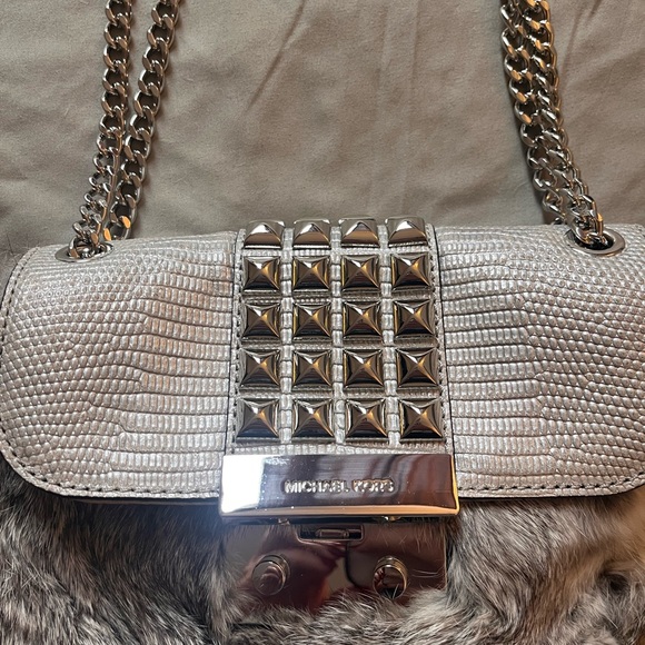 Michael Kors Handbags - Michael Kors Fur Silver bag